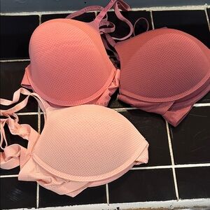 Danskin Pink and Mauve Bra Trio